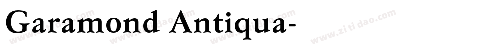 Garamond Antiqua字体转换